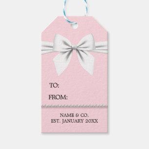 Pink Elegant Glam Tiffany Event Thank You Hostess Gift Tags