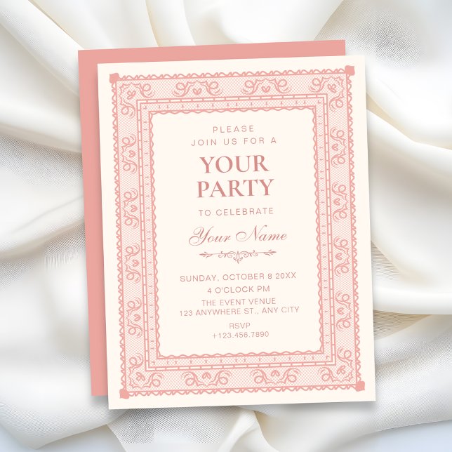 Pink elegant  invitation (Creator Uploaded)