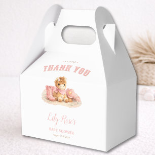 Pink Elegant Little Cowgirl Baby Girl Shower Favou Favour Box