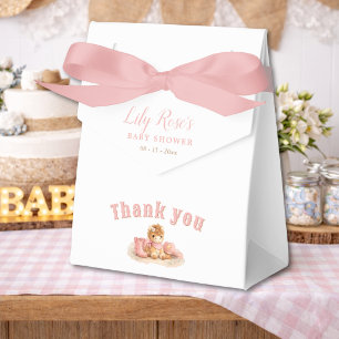 Pink Elegant Little Cowgirl Baby Girl Shower Favour Box