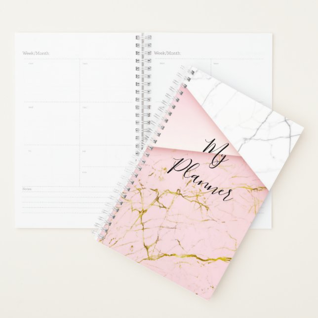 Pink Elegant Marble design Planner (Display)