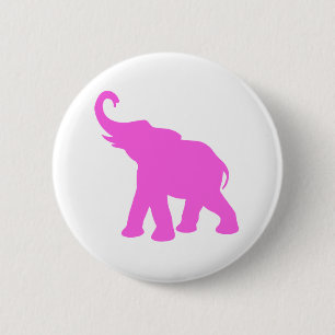 Pink Elephant 6 Cm Round Badge