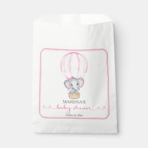 Pink Elephant Baby Girl Shower Favour Bags