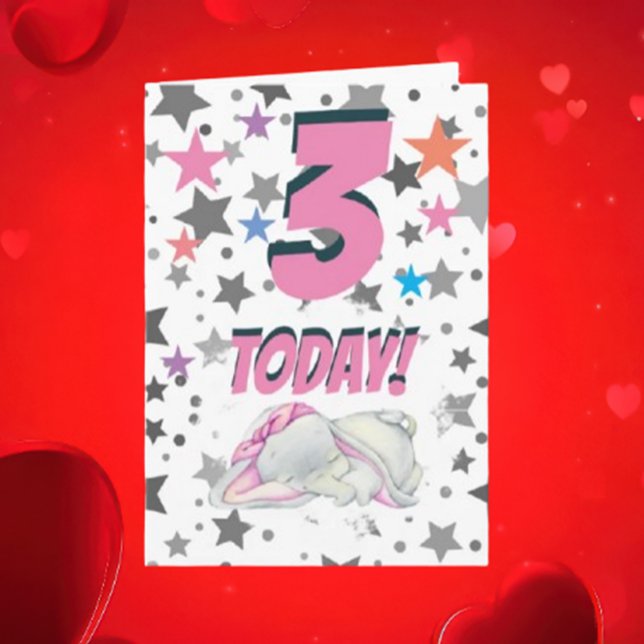 Pink Elephant Birthday Card (jWow, it’s your special day! Happy Birthday! I hope you have the most amazing celebration!)