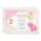 Pink Elephant Birthday Invitation