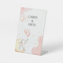 Pink Elephant Cards & Gifts Sign