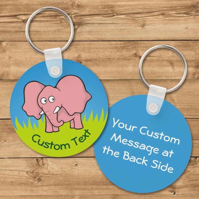 Pink Elephant Cartoon Keychain (Creator Uploaded)