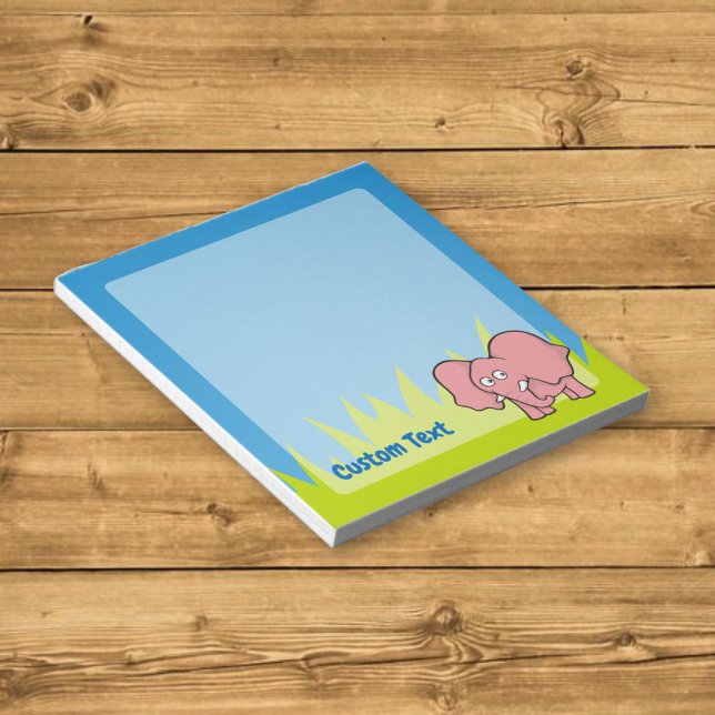 Pink elephant cartoon notepad (Creator Uploaded)