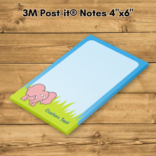 Pink Elephant Cartoon Post-it Notes