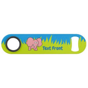 Pink elephant cartoon speed bottle opener