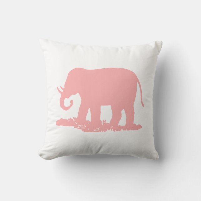 Pink Elephant Cushion (Front)