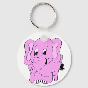Pink Elephant Key Ring