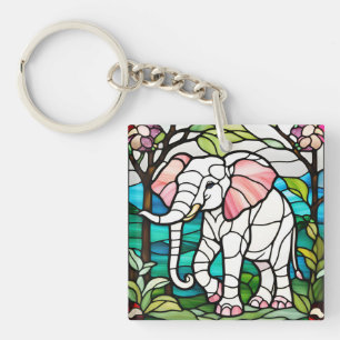 Pink Elephant Key Ring
