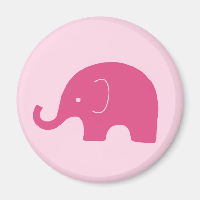 Pink Elephant Magnet (Front)
