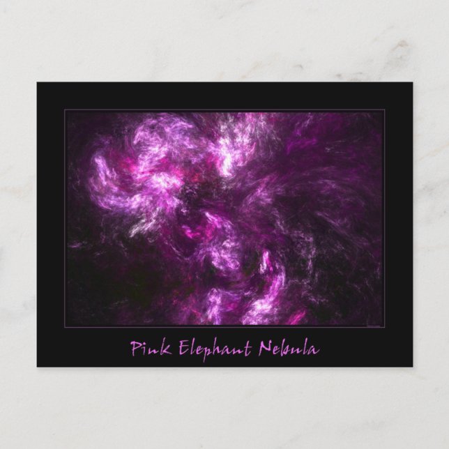 Pink Elephant Nebula Postcard (Front)