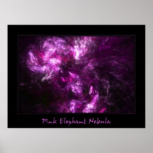 Pink Elephant Nebula Poster (Front)