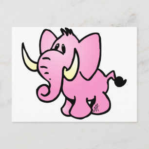 Pink Elephant Postcard