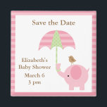 Pink Elephant Save the Date Magnets<br><div class="desc">Art © Cocoa Studio</div>