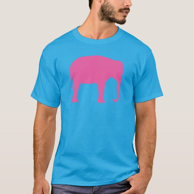 Pink Elephant Silhouette T-Shirt (Front)
