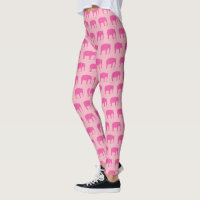 Pink Elephant Silhouettes Pattern