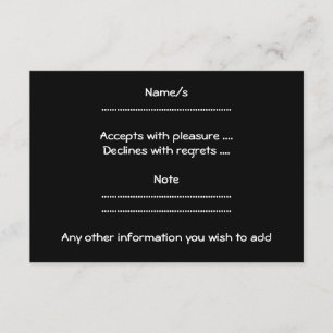 Pink elephant spiral. RSVP card