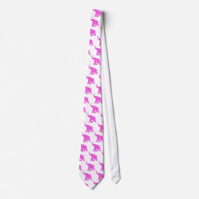Pink Elephant Tie (Front)