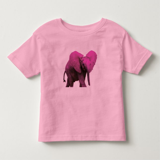 Pink Elephant Toddler T-shirt (Front)