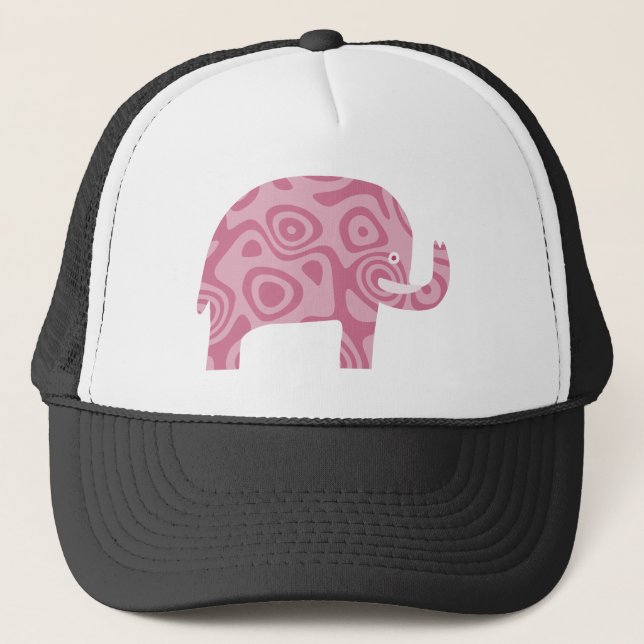 Pink Elephant Trucker Hat (Front)