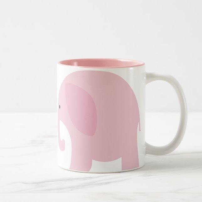 Pink Elephant Two-Tone Coffee Mug (Right)
