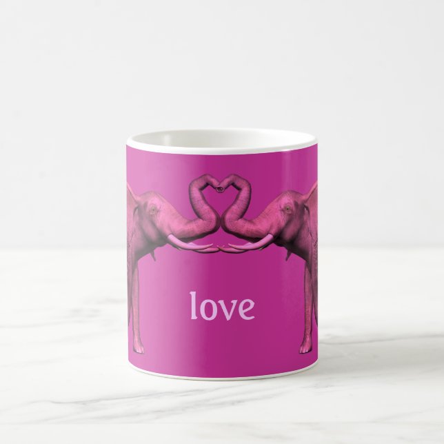 Pink Elephants Coffee Mug (Center)