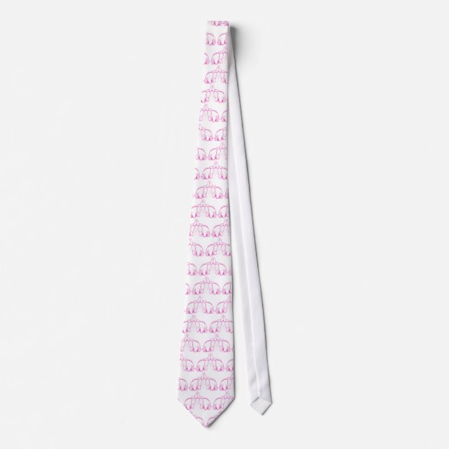 Pink Elephants On Your TIE! Tie (Front)