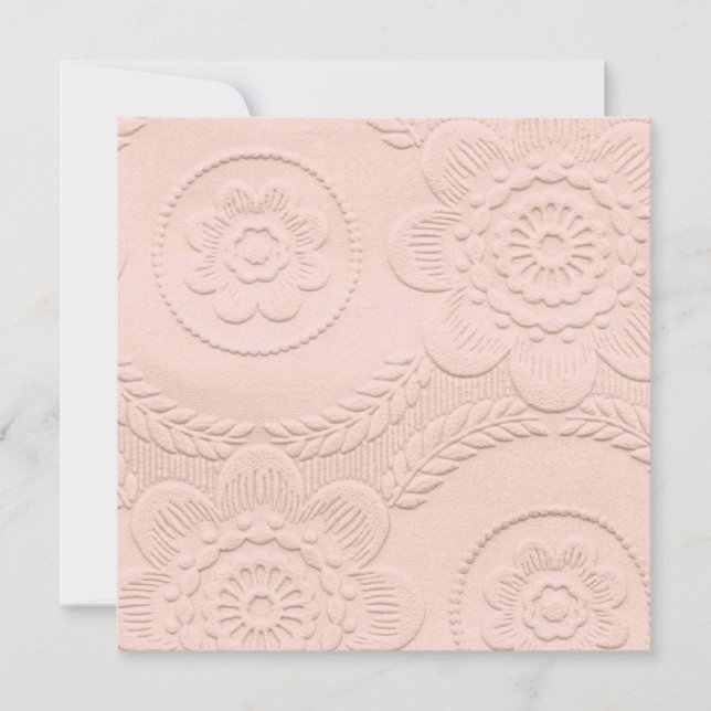 PInk Embossed Look Baby Shower Invitation (Front)