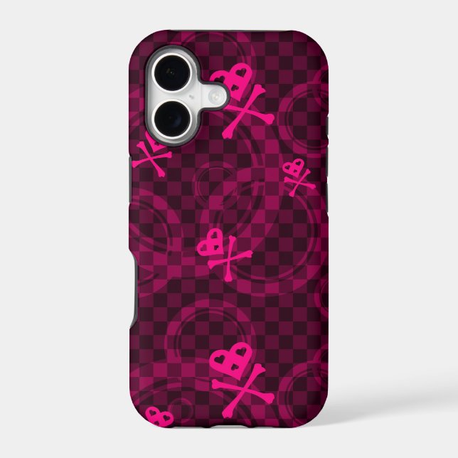 Pink Emo Pattern With Circles (Back)