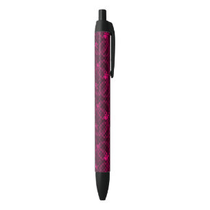 Pink Emo Pattern With Circles Black Ink Pen