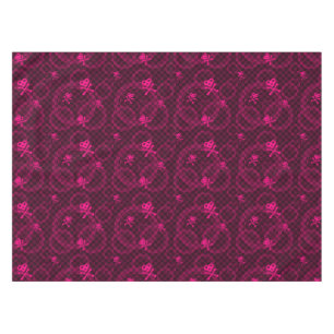 Pink Emo Pattern With Circles Tablecloth