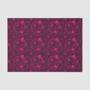 Pink Emo Pattern With Circles Tissue Paper