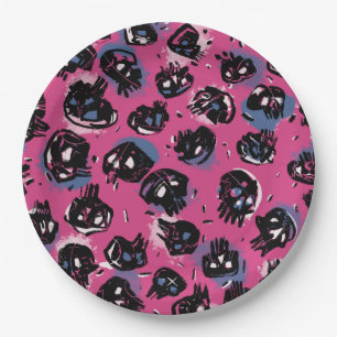 Pink emo scull Crafts & Party Supplies Party Paper Plate
