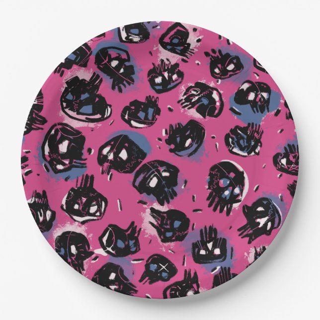 Pink emo scull Crafts & Party Supplies  Party  Paper Plate (Front)