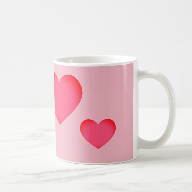 Pink Emoji Heart Coffee Mug (Right)