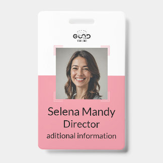 Pink | Employee Photo ID Company Security Badge