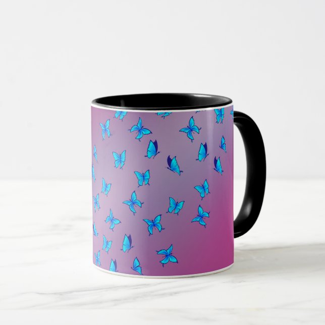 Pink Enchanted Butterflies   Mug (Front Right)