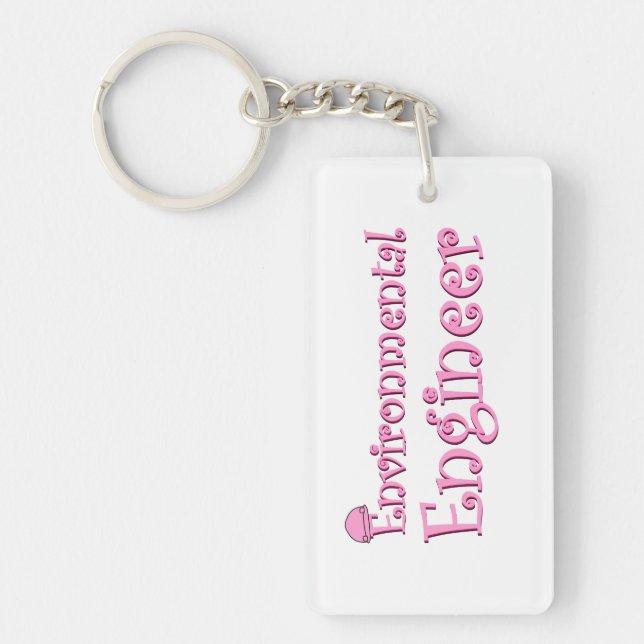 Pink Environmental Engineer Key Ring (Front)