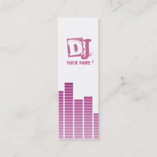 Pink Equalizer Mini Business Card