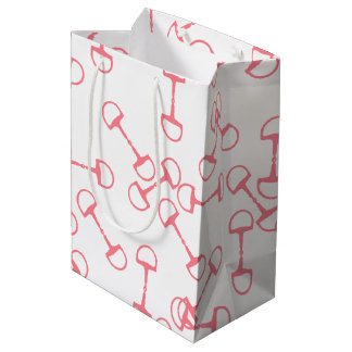 Pink Equestrian Horse Bits Medium Gift Bag