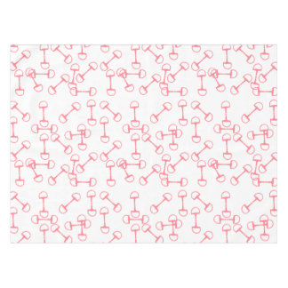 Pink Equestrian Horse Bits Tablecloth
