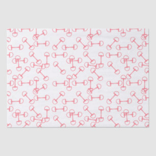 Pink Equestrian Horse Bits Tissue Paper