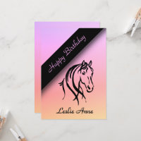 Pink Equine Birthday Party Invitation