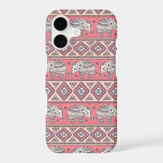 Pink Ethnic Elephant Pattern (Back)