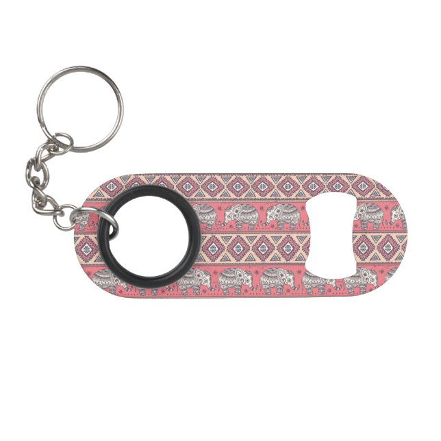 Pink Ethnic Elephant Pattern (Front (Horizontal))