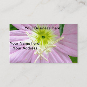 Pink evening primrose wild flower business card